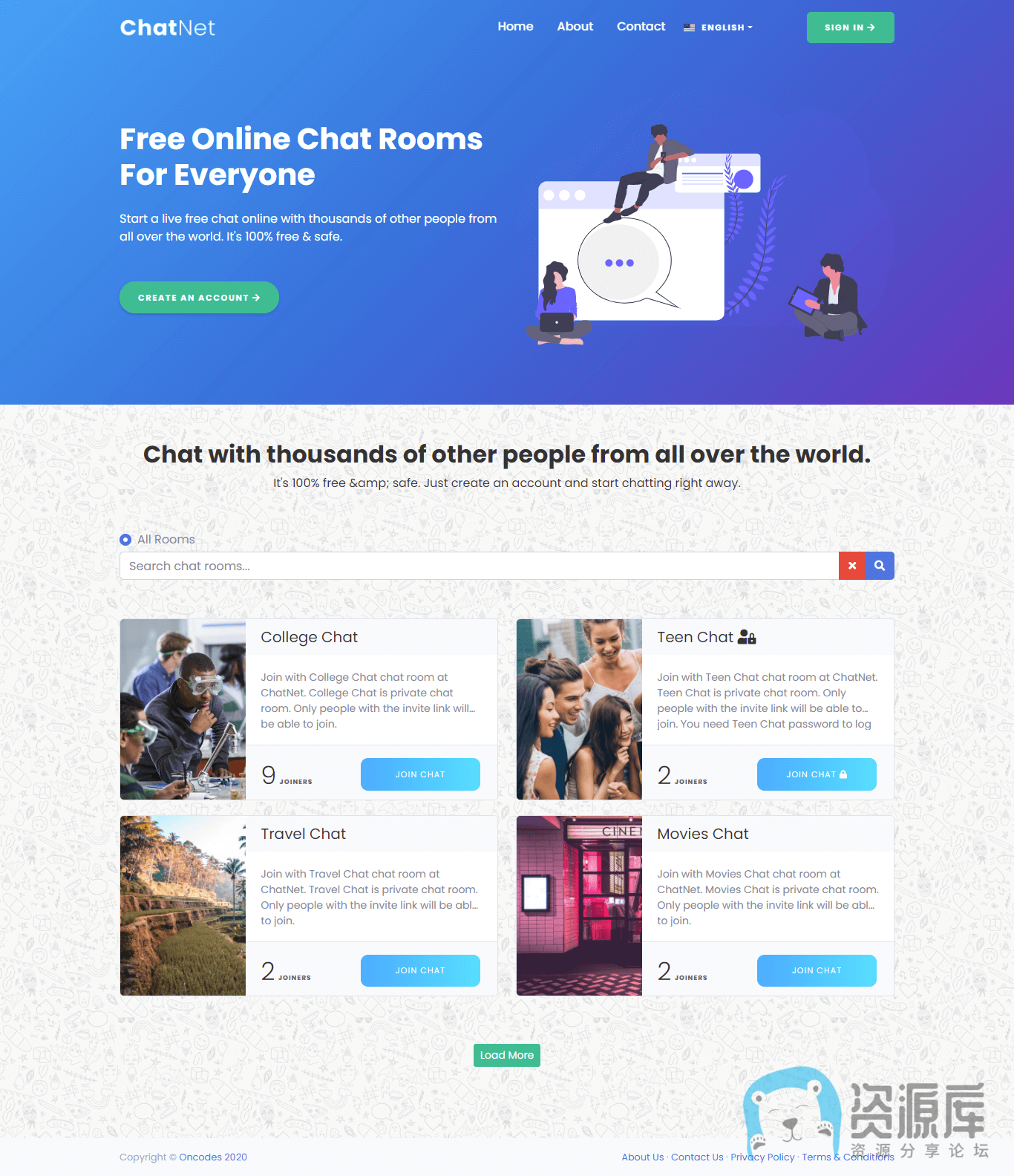 ChatNet -PHP聊天室和私人聊天程序 v1.9-沐涵网络科技