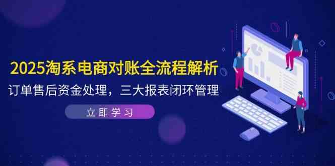 2025淘系电商对账全流程解析，订单售后资金处理，三大报表闭环管理-沐涵网络科技