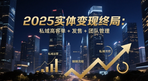 2025实体变现终局：私域高客单+发售+团队管理-沐涵网络科技