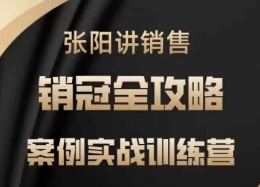 张阳讲销售实战训练营，​案例实战训练，销冠全攻略-沐涵网络科技