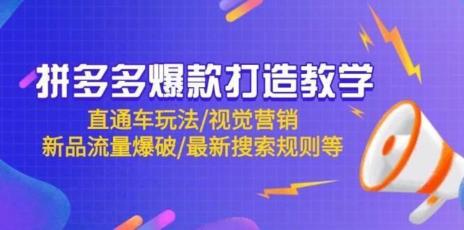 （14681期）拼多多爆款打造教学：直通车玩法/视觉营销/新品流量爆破/最新搜索规则等-沐涵网络科技