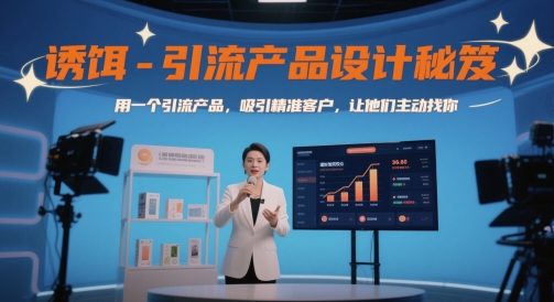 诱饵-引流产品设计秘笈，用一个引流产品，吸引精准客户，让他们主动找你-沐涵网络科技