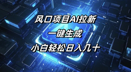 风口项目AI拉新，一键生成，小白轻松日入几十-沐涵网络科技