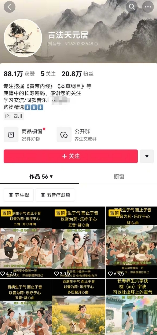 古法五音养生教程，五音疗愈的视频的制作方法，2-4小时就能学会，作者10天涨粉10W-沐涵网络科技