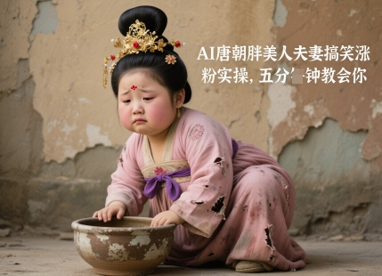 AI唐朝胖美人夫妻搞笑涨粉实操，五分钟教会你-沐涵网络科技