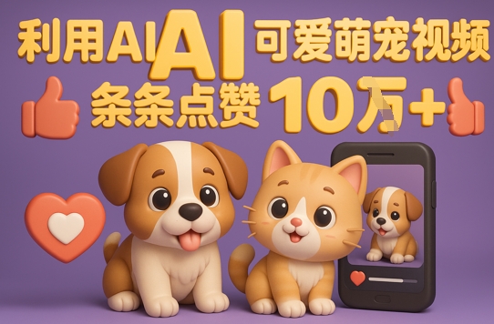 能骗过系统的AI萌宠视频制作全攻略：从0到 2W粉的爆款密码-沐涵网络科技