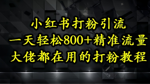 小红书打粉引流，一天轻松500+精准流量，大佬都在用的打粉教程-沐涵网络科技