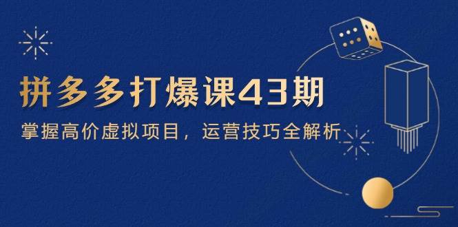 （14546期）拼多多打爆课第 43 期，掌握高价虚拟项目，运营技巧全解析（15节）-沐涵网络科技