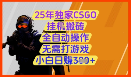 25年独家CSGO挂G搬砖，全自动操作，无需打游戏，小白日入3张+【揭秘】-沐涵网络科技