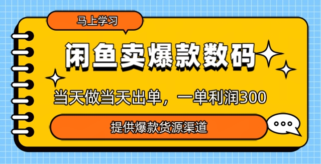闲鱼卖爆款货源，当天做当天出单，一单利润3张-沐涵网络科技