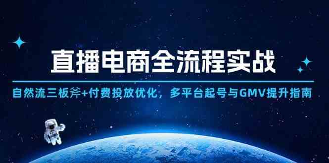直播电商全流程实战：自然流三板斧+付费投放优化,多平台起号与GMV提升指南-沐涵网络科技