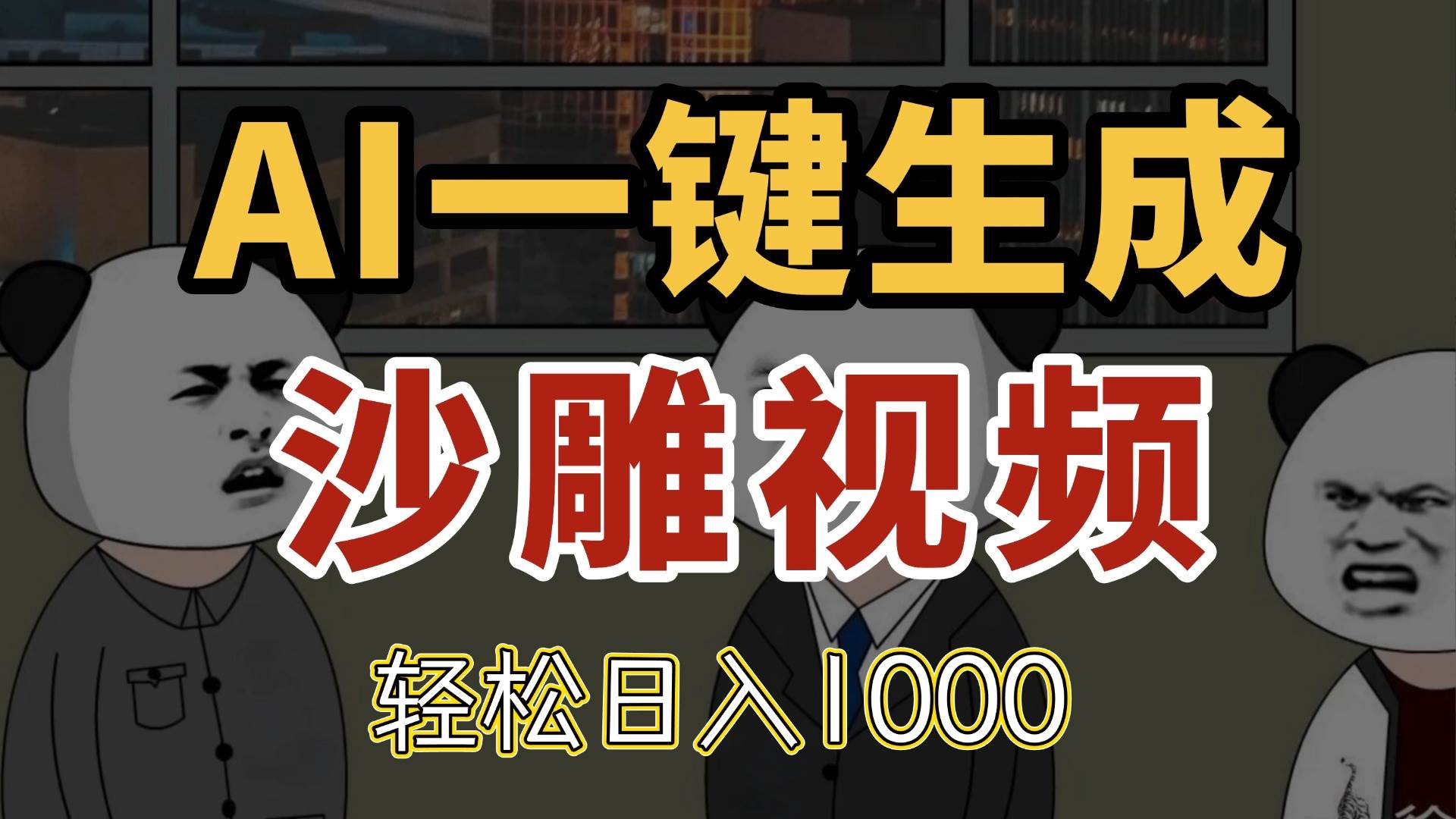 （14756期）AI一键生成沙雕视频，一条视频千万播放，轻松日入1000-沐涵网络科技