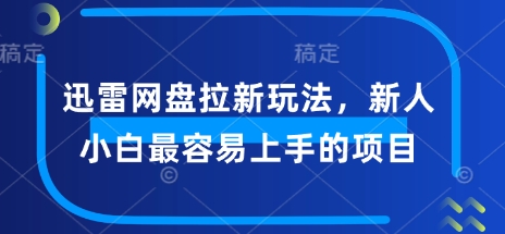 迅雷网盘拉新玩法，新人小白最容易上手的项目-沐涵网络科技