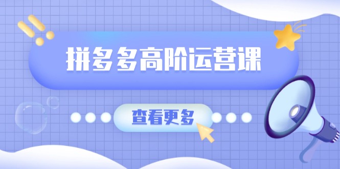 （14327期）拼多多高阶运营课：极致群爆款玩法，轻付费无尽复制，打造单品爆款之路-沐涵网络科技
