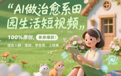 AI做治愈系田园生活短视频，100%原创，条条爆款，无脑矩阵， 适合小白-沐涵网络科技