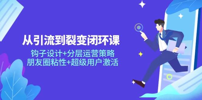 从引流到裂变闭环课：钩子设计+分层运营策略，朋友圈粘性+超级用户激活-沐涵网络科技