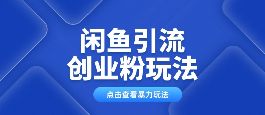 闲鱼引流创业粉0基础及可操作日引流百人保姆级教学-沐涵网络科技